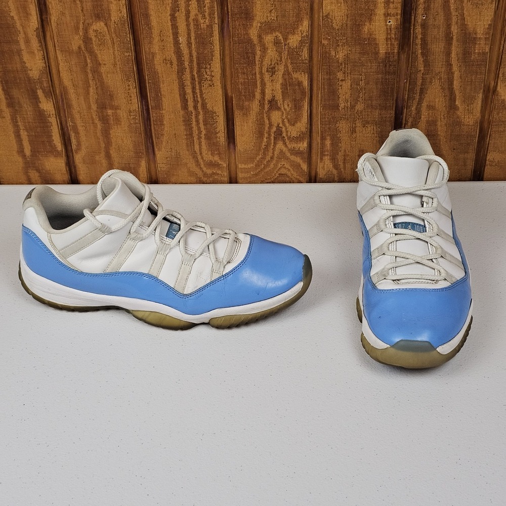 Air Jordan 11 Retro Low UNC 2017 Sz 11 White/University Blue Sneaker 528895-106